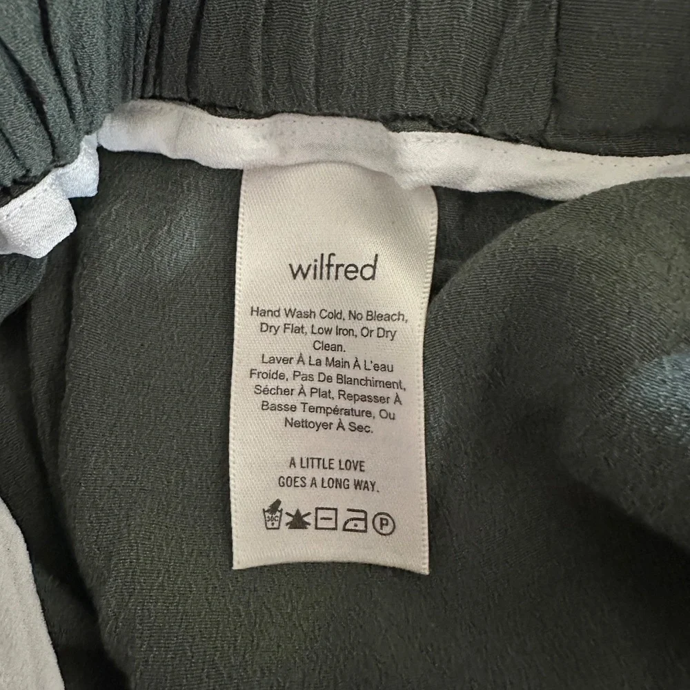 Aritzia Wilfred High-Waist Wide-Leg Ankle Linen-Blend Pant (Size XS)